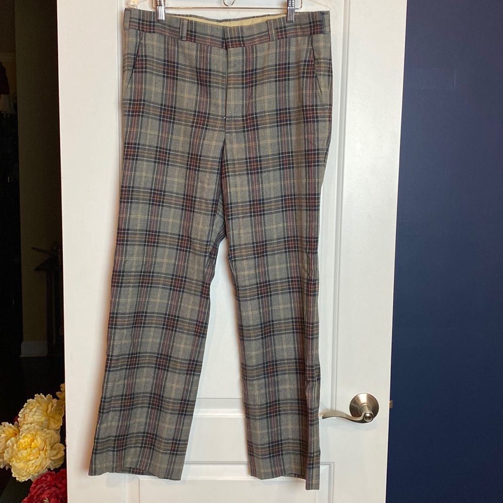 True vintage 80s plaid pants by Majer Slacks 35 waist